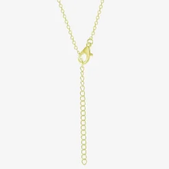 Hello Kitty Womens Pink Crystal 18K Gold Over Brass 18 Inch Pendant Necklace