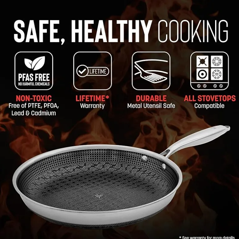Hell's Kitchen Hybrid Try-Ply Stainless Steel 11" Frying Pan