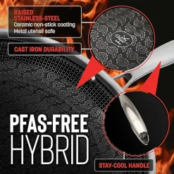 Hell's Kitchen Hybrid Try-Ply Stainless Steel 11" Frying Pan