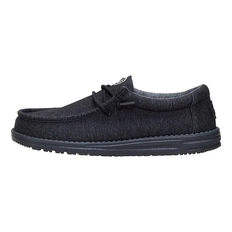 HEYDUDE Wally Stretch Jersey Mens Round Closed Toe Slip-On Shoe