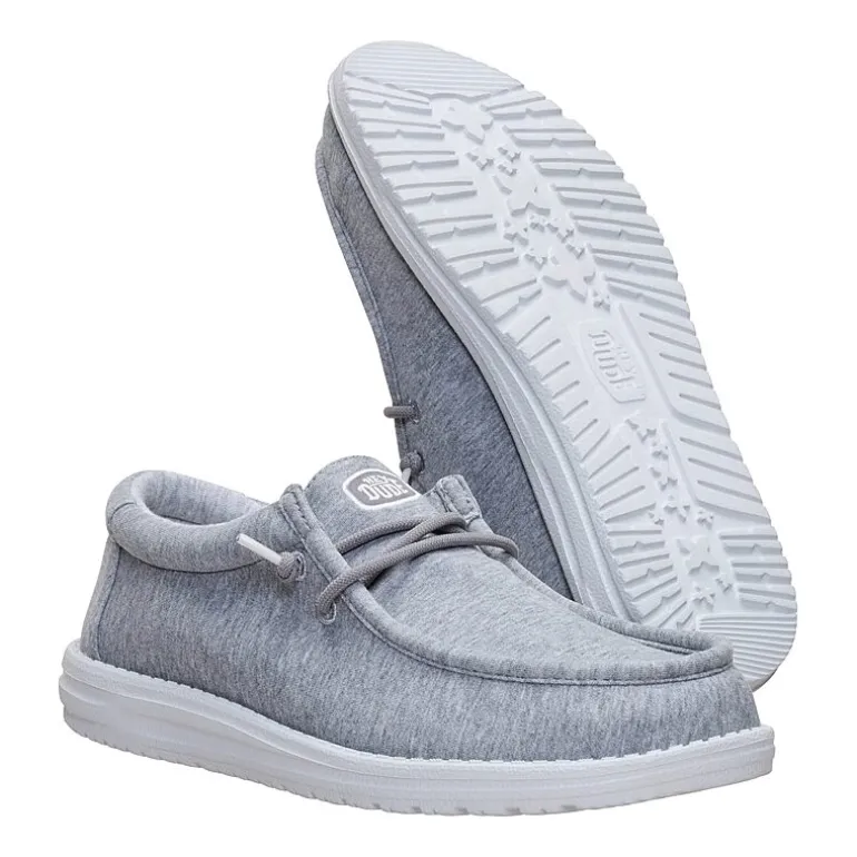 HEYDUDE Wally Stretch Jersey Mens Round Closed Toe Slip-On Shoe
