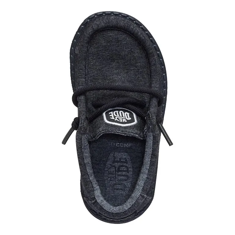 HEYDUDE Wally Stretch Jersey Toddler Boys Round Closed Toe Slip-On Shoe