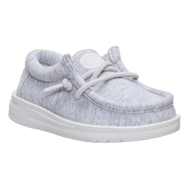 HEYDUDE Wally Stretch Jersey Toddler Boys Round Closed Toe Slip-On Shoe