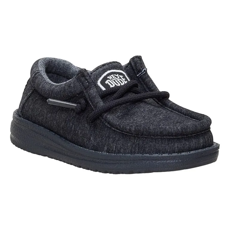 HEYDUDE Wally Stretch Jersey Toddler Boys Round Closed Toe Slip-On Shoe