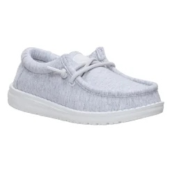 HEYDUDE Wally Stretch Jersey Youth Boys Round Closed Toe Slip-On Shoe
