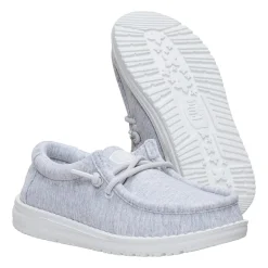 HEYDUDE Wally Stretch Jersey Youth Boys Round Closed Toe Slip-On Shoe