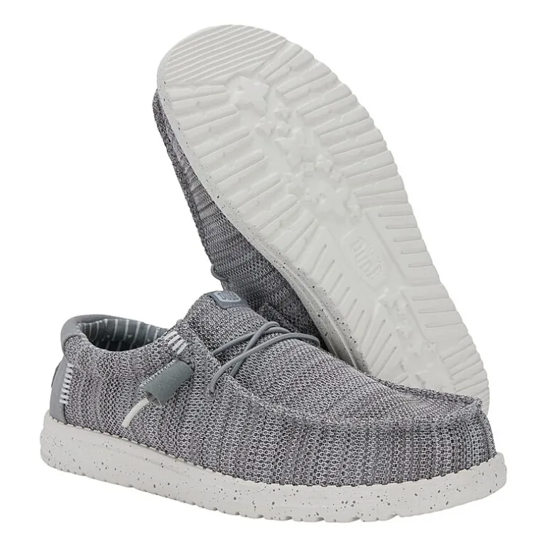 HEYDUDE Wally Stretch Sox Mens Round Closed Toe Slip-On Shoe
