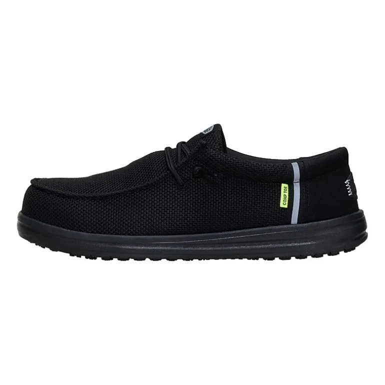 HEYDUDE Wally Work CT Mens Round Slip-On Shoe