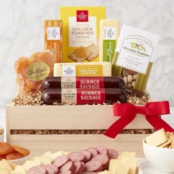 Hickory Farms Meat and Cheese Gift Crate Set