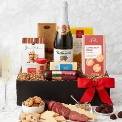 Hickory Farms Sparkling Cider & Snacks Gift Box Set