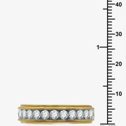 (H-I / I1) 1 CT. T.W. Lab Grown White Diamond 10K Gold Wedding Band