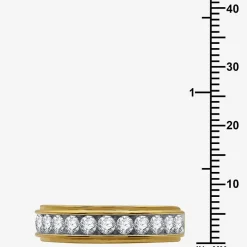 (H-I / I1) 1 CT. T.W. Lab Grown White Diamond 10K Gold Wedding Band