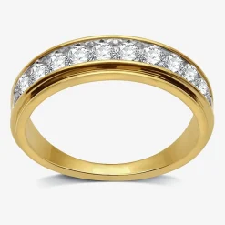 (H-I / I1) 1 CT. T.W. Lab Grown White Diamond 10K Gold Wedding Band