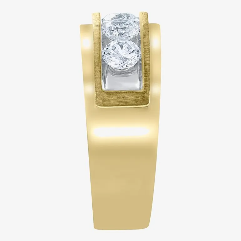 (H-I / I1) Mens 1 1/2 CT. T.W. Lab Grown White Diamond 10K Gold Wedding Band