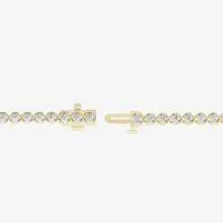 (H-I/ I1) Womens 2 CT. T.W. Lab Grown White Diamond 10K Gold 7.25 Inch Tennis Bracelet