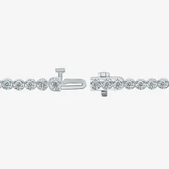 (H-I/ I1) Womens 2 CT. T.W. Lab Grown White Diamond 10K Gold 7.25 Inch Tennis Bracelet