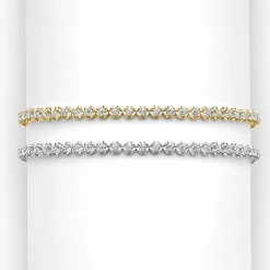 (H-I/ I1) Womens 2 CT. T.W. Lab Grown White Diamond 10K Gold 7.25 Inch Tennis Bracelet