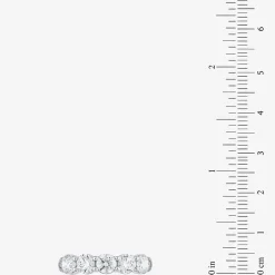 (H-I / I1) Womens 2 CT. T.W. Lab Grown White Diamond 10K Gold 5-Stone Anniversary Band