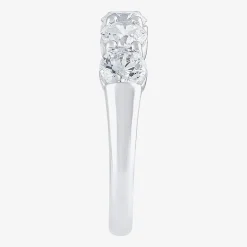 (H-I / I1) Womens 2 CT. T.W. Lab Grown White Diamond 10K Gold 5-Stone Anniversary Band