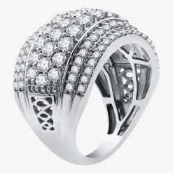 (H-I / I1) Womens 3 CT. T.W. Lab Grown White Diamond 10K Gold Anniversary Band