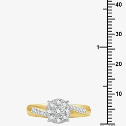 (H-I / I1) Womens 1/2 CT. T.W. Lab Grown White Diamond 14K Gold Over Silver Side Stone Bridal Set