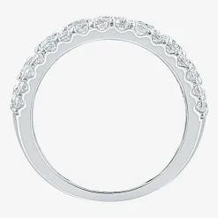 (H-I / I1) Womens 2 CT. T.W. Lab Grown White Diamond 10K Gold Anniversary Band