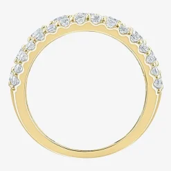 (H-I / I1) Womens 2 CT. T.W. Lab Grown White Diamond 10K Gold Anniversary Band
