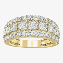 (H-I / I1) Womens 2 CT. T.W. Lab Grown White Diamond 10K Gold Anniversary Band
