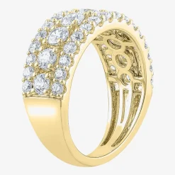 (H-I / I1) Womens 2 CT. T.W. Lab Grown White Diamond 10K Gold Anniversary Band