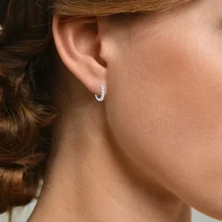 (H-I / SI2-I1) Diamond Addiction 1/4 CT. T.W. Lab Grown White Diamond 13mm Hoop Earrings
