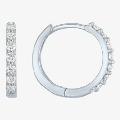 (H-I / SI2-I1) Diamond Addiction 1/4 CT. T.W. Lab Grown White Diamond 13mm Hoop Earrings