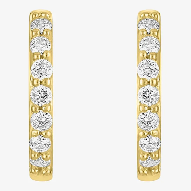 (H-I / SI2-I1) Diamond Addiction 1/4 CT. T.W. Lab Grown White Diamond 13mm Hoop Earrings