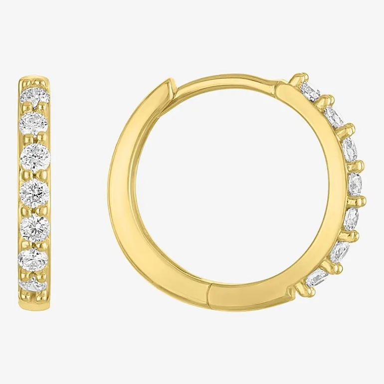 (H-I / SI2-I1) Diamond Addiction 1/4 CT. T.W. Lab Grown White Diamond 13mm Hoop Earrings