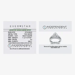 (H-I / Si2-I1) Womens 1 3/4 CT. T.W. Lab Grown White Diamond 10K Gold Pear Side Stone Halo Bridal Set