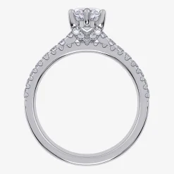 (H-I / Si2-I1) Womens 1 1/2 CT. T.W. Lab Grown White Diamond 10K Gold Marquise Side Stone Bridal Set