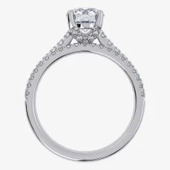 (H-I / Si2-I1) Womens 1 1/2 CT. T.W. Lab Grown White Diamond 10K or 14K Gold Round Side Stone Bridal Set