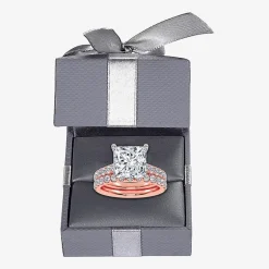 (H-I / SI1-SI2) Signature By Modern Bride Womens 2 1/2 CT. TW. Lab Grown White Diamond in 14K Gold Princess Bridal Set