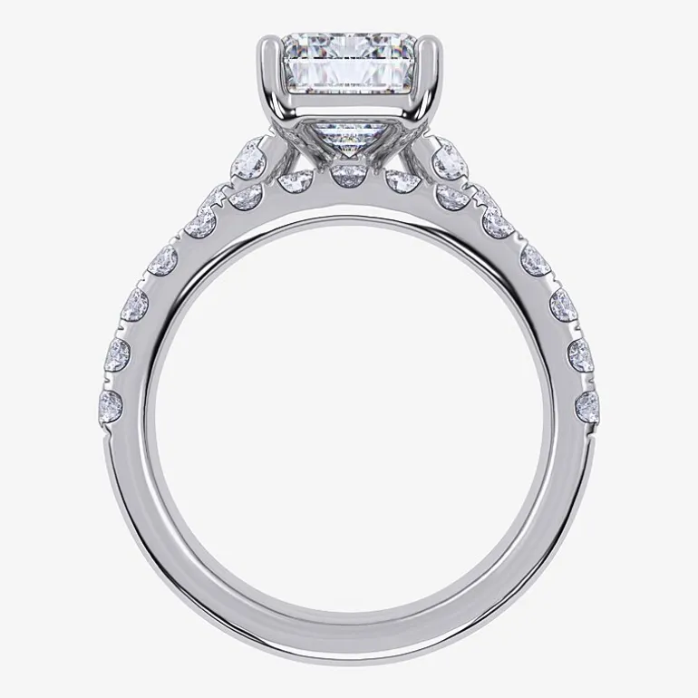 (H-I / SI1-SI2) Signature By Modern Bride Emerald Cut Womens 2 CT. T.W. Lab Grown White Diamond Bridal Set in 14K Gold