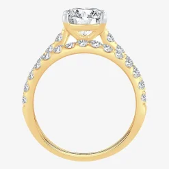 (H-I / SI1-SI2) Signature By Modern Bride Womens 3 CT. T.W. Lab Grown White Diamond In 14K Gold Oval Bridal Set