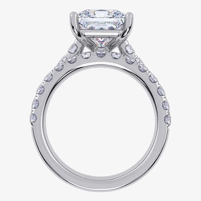 (H-I / SI1-SI2) Signature By Modern Bride Womens 2 CT.TW Lab Grown White Diamond In 14K Gold Side Stone Bridal Set