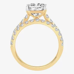 (H-I / SI1-SI2) Signature By Modern Bride Womens 2 CT.TW Lab Grown White Diamond In 14K Gold Side Stone Bridal Set
