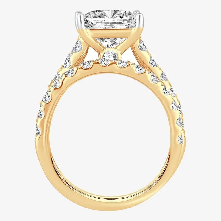 (H-I / SI1-SI2) Signature By Modern Bride Womens 5 CT. T.W. Lab Grown White Diamond in 14K Gold Princess Bridal Set