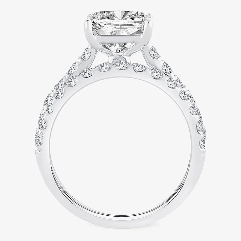 (H-I / SI1-SI2) Signature By Modern Bride Princess Cut Womens 3 CT. T.W. Lab Grown White Diamond 14K Gold Bridal Set