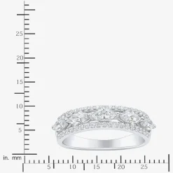 (H-I / Si1-Si2) Womens 1 CT. T.W. Lab Grown White Diamond 10K Gold Anniversary Band