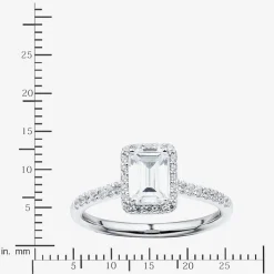 (H-I / Si1-Si2) Womens 1 CT. T.W. Lab Grown White Diamond 10K or 14K Gold Cushion Halo Bridal Set