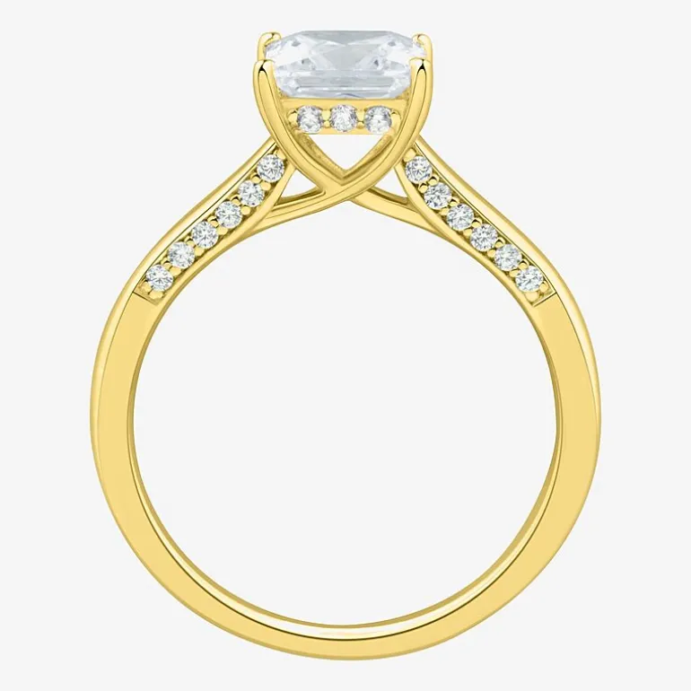 (H-I / Si1-Si2) Womens 1 3/4 CT. T.W. Lab Grown White Diamond 10K Gold Solitaire Engagement Ring