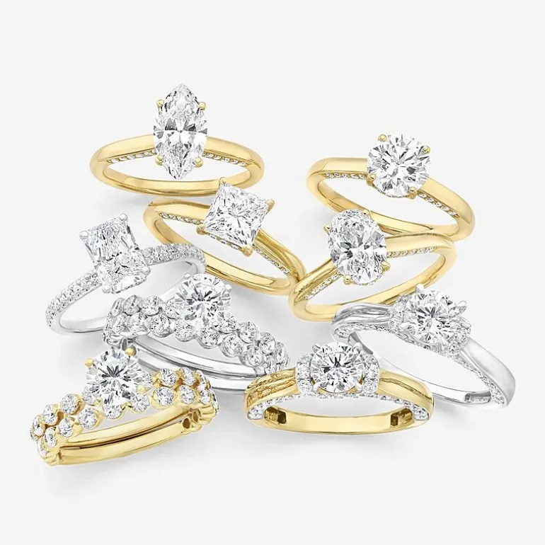 (H-I / Si1-Si2) Womens 1 3/4 CT. T.W. Lab Grown White Diamond 10K Gold Solitaire Engagement Ring
