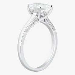 (H-I / Si1-Si2) Womens 1 3/4 CT. T.W. Lab Grown White Diamond 10K Gold Solitaire Engagement Ring