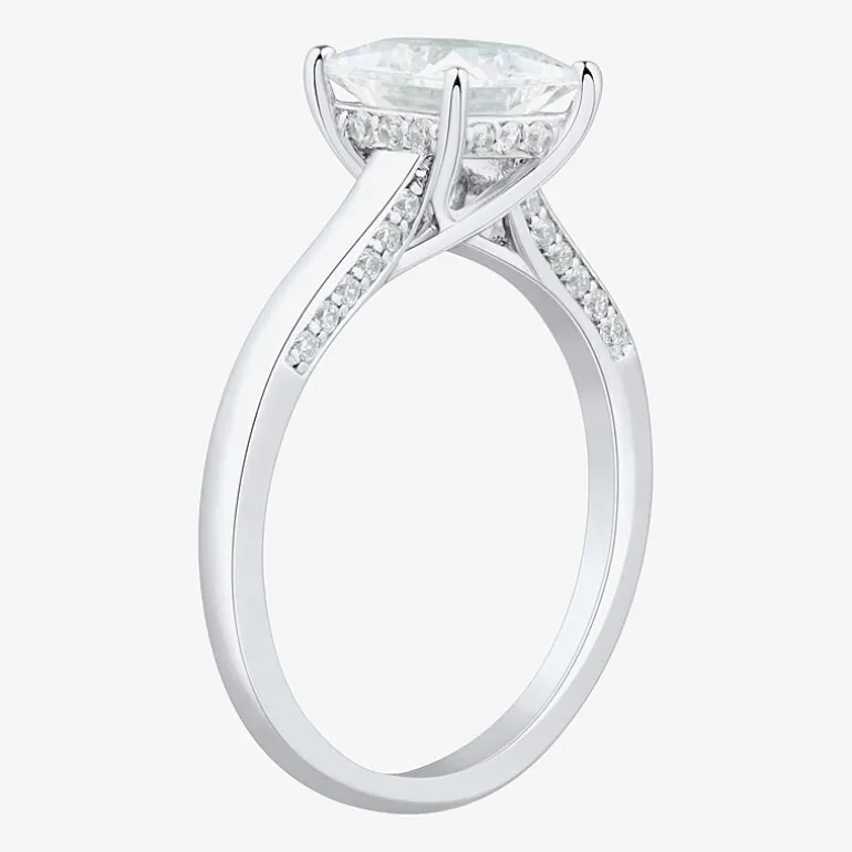(H-I / Si1-Si2) Womens 1 3/4 CT. T.W. Lab Grown White Diamond 10K Gold Solitaire Engagement Ring