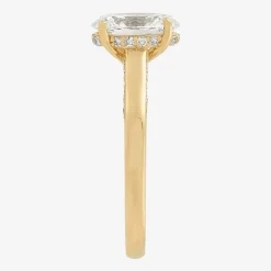 (H-I / Si1-Si2) Womens 1 3/4 CT. T.W. Lab Grown White Diamond 10K Gold Oval Solitaire Engagement Ring